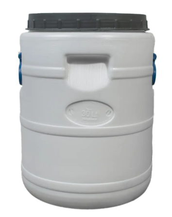 Пластиковая  бочка  30 л пищевая белая бидон  широкая горловина для солений,меда, молока Днепр