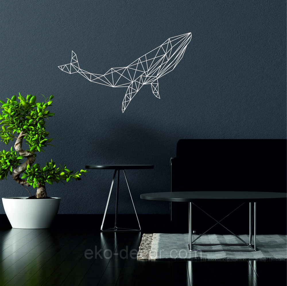 Декоративное настенное Панно «Кит», Декор на стену 110*66 см, Белый Киев - изображение 4