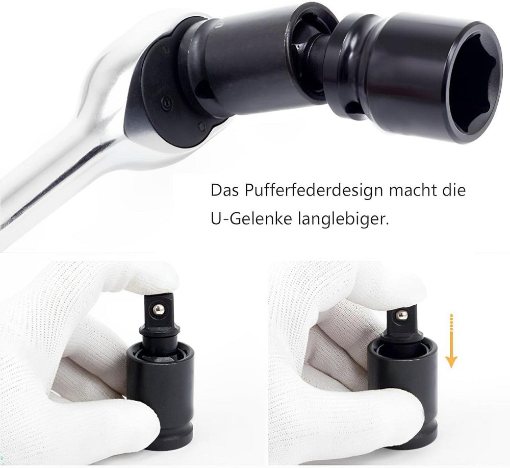 Набор ударных карданных шарниров Cr-Mo 1/2 1/4 3/8 для торцевых головок Киев - изображение 5