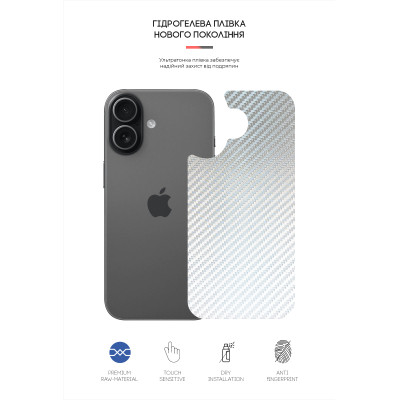 Пленка защитная Armorstandart Back panel Carbone Apple iPhone 17 Silver (ARM86192) Винница - изображение 2