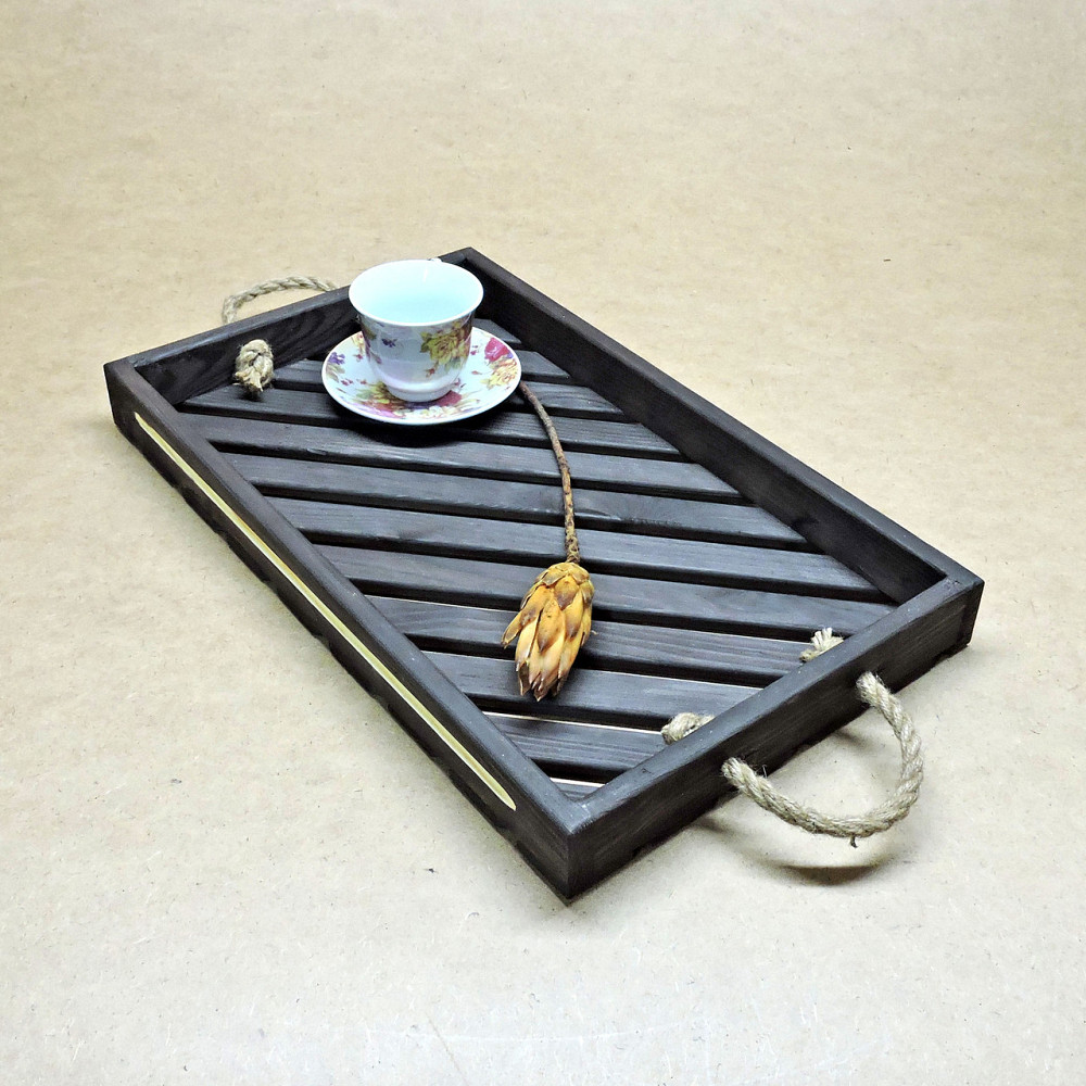 Піднос дерев'яний "Ломмел" графіт Миколаїв - фото 5