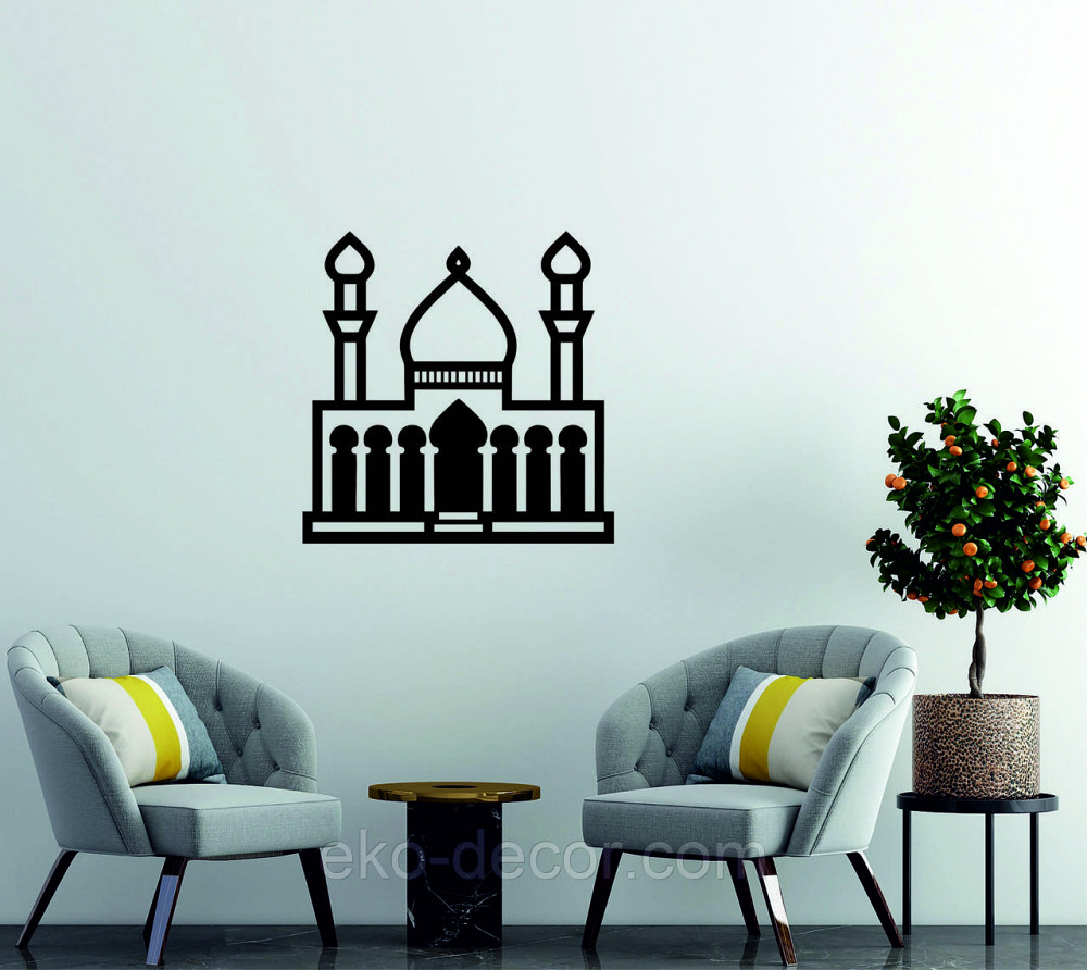 Декоративне настінне Панно «Іслам» Декор на стіну 70*70 см, Чорний Київ - фото 3