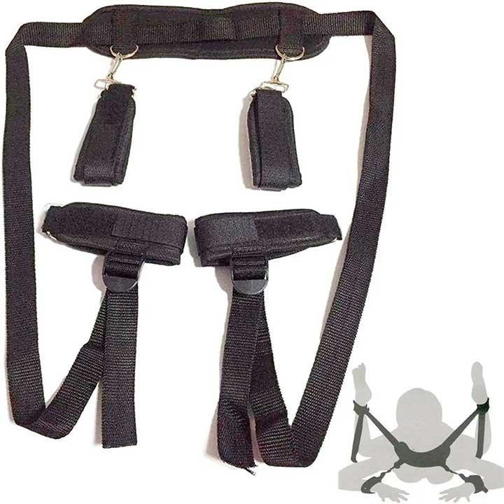 БДСМ бандаж для фіксації рук і ніг - Чорний - Садо-мазо Вінниця - фото 7