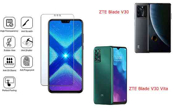 Захисне скло NeoGlass для ZTE Blade V30, Blade V30 Vita – надпрозоре та стійке Київ