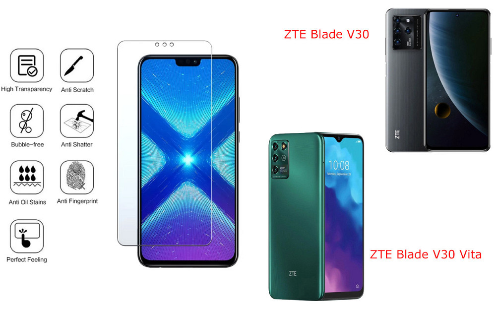 Защитное стекло NeoGlass для ZTE Blade V30, Blade V30 Vita – ультрапрозрачное и устойчивое Киев - изображение 4
