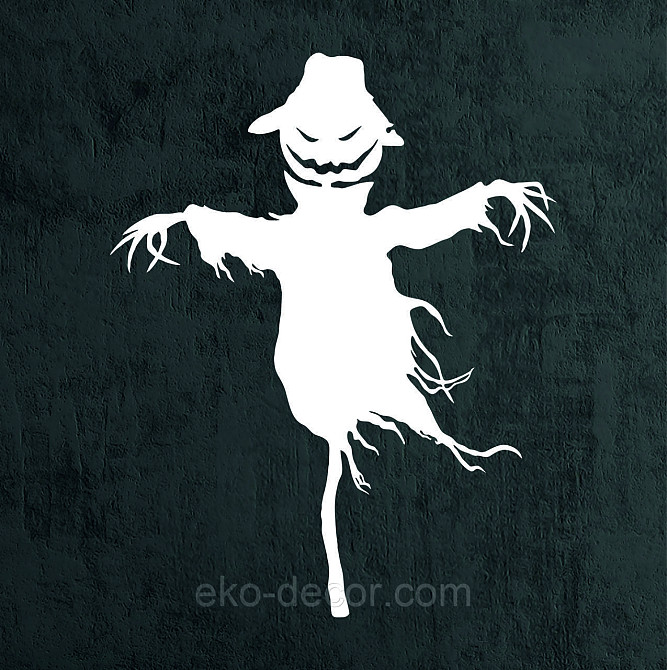 Декоративне настінне Панно «Пугало. Гелловін », Декор на стіну 50*39 см, Білий Київ - фото 10