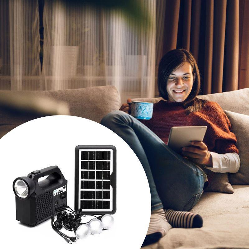 Портативная станция для зарядки GD 101 с 3 лампами и солнечной панелью (8402) от GDLITING Одесса - изображение 6