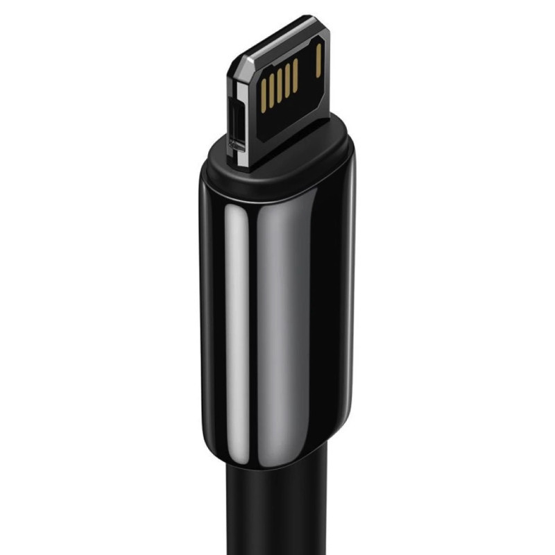Кабель Baseus Tungsten Gold Fast Charging Data Cable USB to iP 2.4A 2m Black CALWJ-A01 Одеса - фото 4