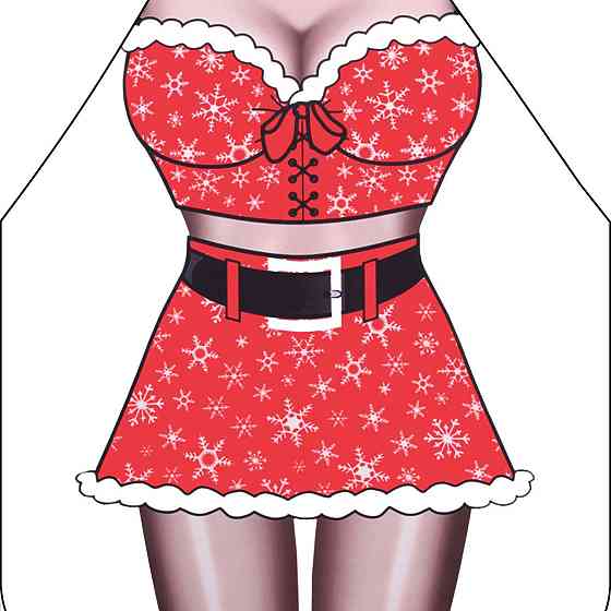 Фартух новорічний для жінок 75 на 60 см різнобарвний Київ