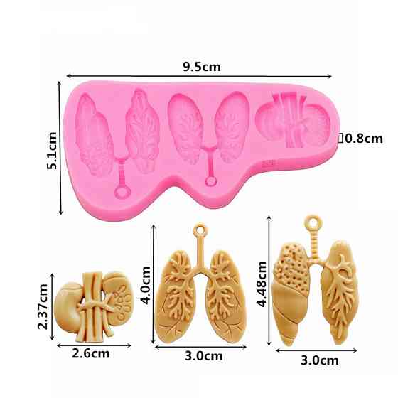 Молд силиконовый Органы 95 на 51 мм розовый Киев