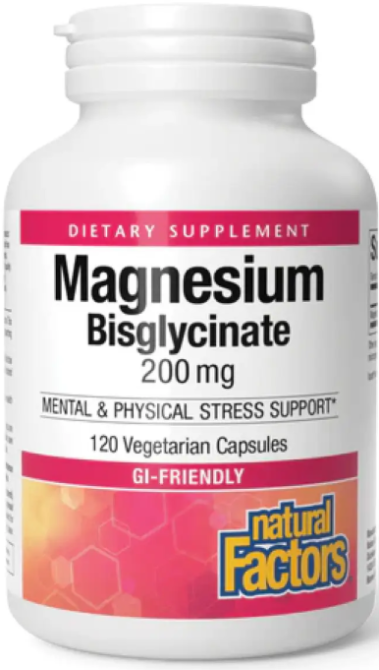 Гліцинат магнію Natural Factors Magnesium Bigglycinate 200 mg 120 розт капс Київ - фото 3