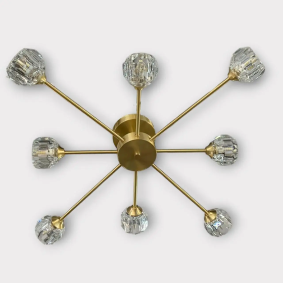 Светодиодная люстра Ирис 5008 (Золотая) 8 плафонов Винница