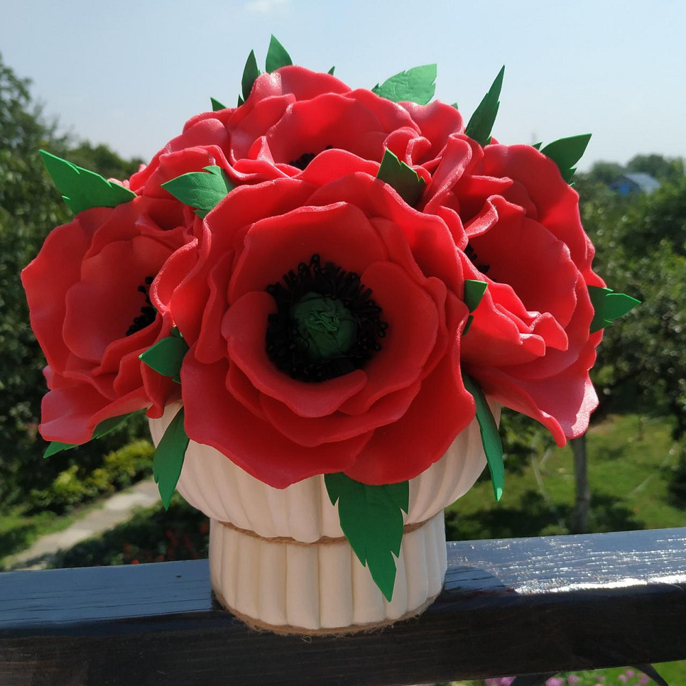 Світильник-нічник "Букет червоних маків" Дніпро - фото 1