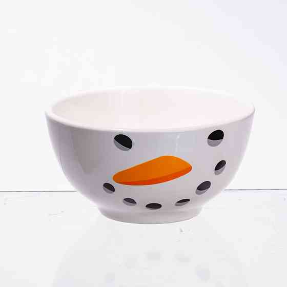 Yiwu Набір порцелянова чашка з піалою Snowman 350 (мл) чашка на подарунок новорічна для чаю та Коломия