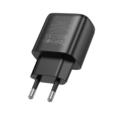 Мережевий зарядний пристрій Hoco C140A Smart single port QC3.0 charger(EU) Black (6942007627788) Киев - изображение 4