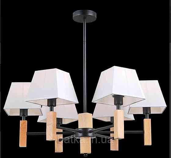 Люстра класична для вітальні VALESO V15-6 чорна Київ