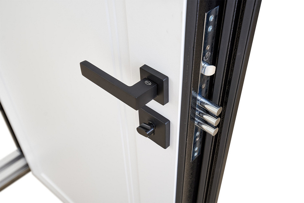 Входная дверь Abwehr Megapolis MG3 Rain 516/517 Черная шагрень + Белый супермат 860*2050 мм Киев - изображение 9