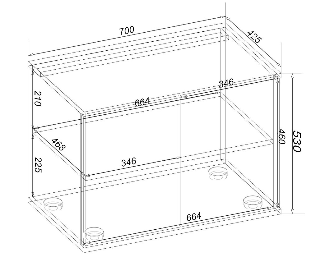 Тумба в гостиную Ketrin К-13, Дуб Шамоні Світлий, 700/425/530 Львов - изображение 4