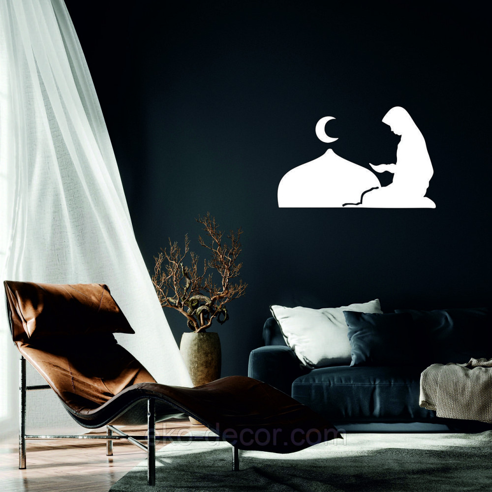 Декоративне настінне Панно «Іслам» Декор на стіну 70*45 см, Білий Київ - фото 1