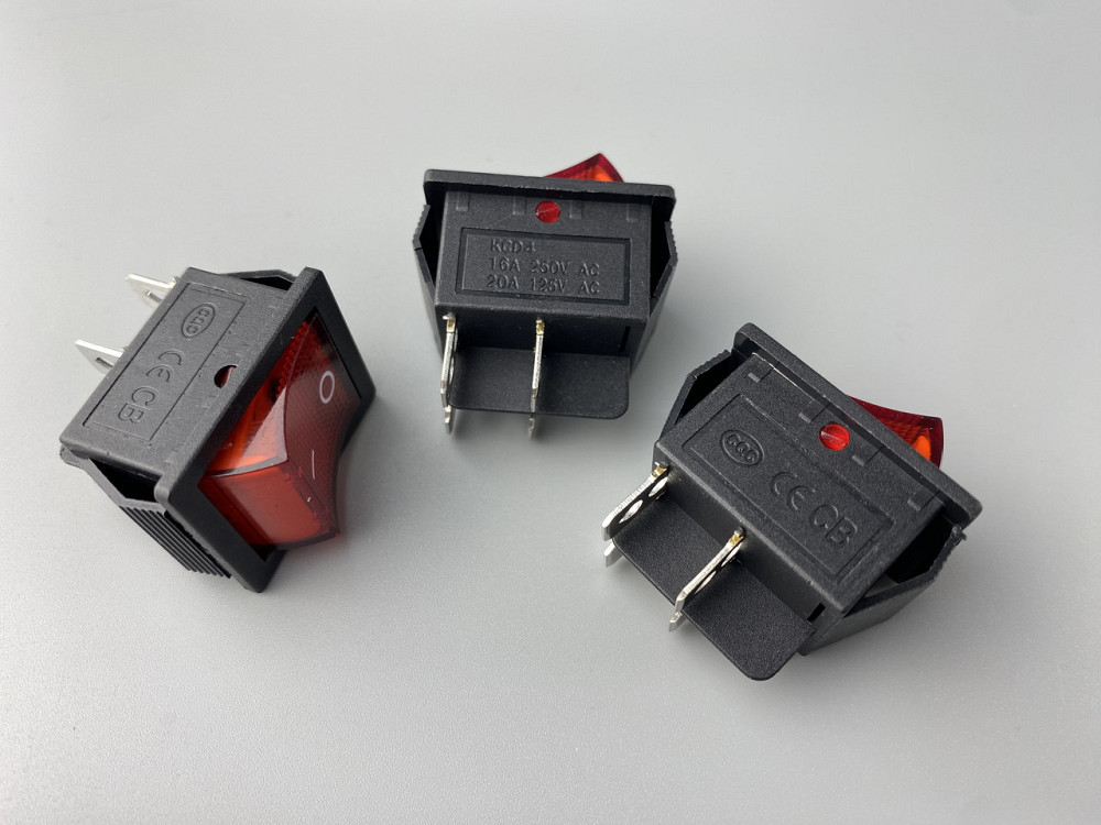 Перемикач клавішний червоний, 25 ммх31мм, 4 ніжки Мукачево - фото 7