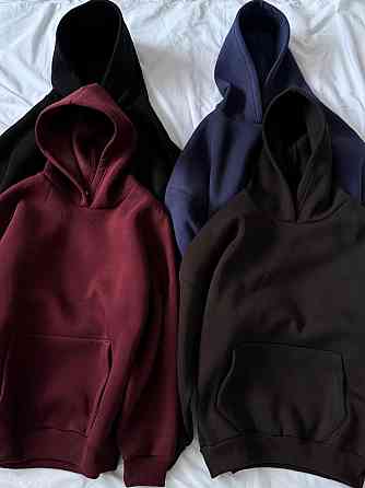 Жіноче базове оверсайз худі турецьке тринитка пін'є Темний шоколад Одеса