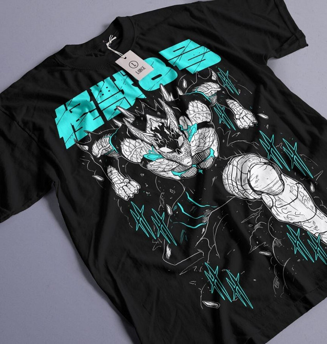 Футболка з аніме принтом Каіджу Но Міна Схіро оверсайз (S/M/L) Чорний AnimeJ1010 Дніпро - фото 1