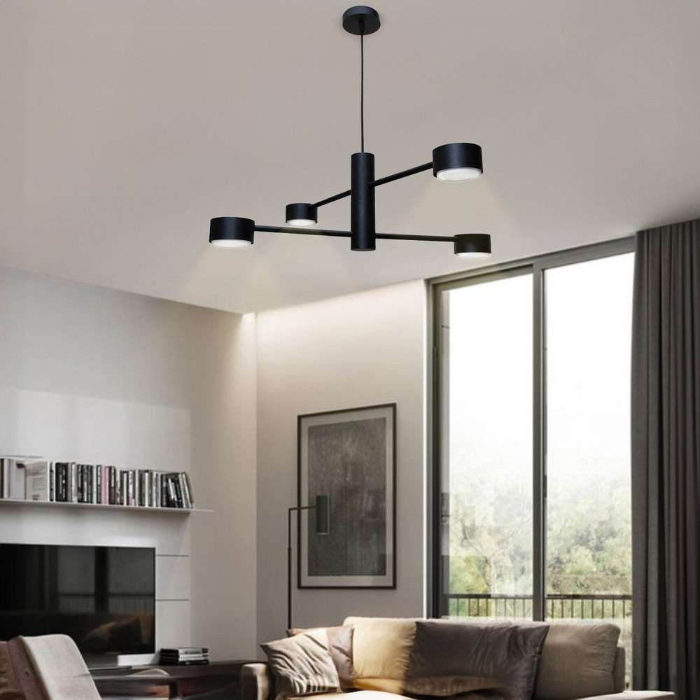 Люстра подвесная MSK Electric Copter на четыре плафона GX53 черная NL 8043-4 BK Одесса - изображение 4