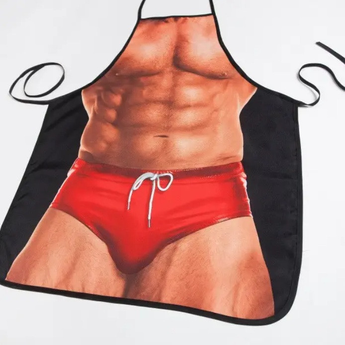 Фартук мужской с приколом с торсом 73 на 57 см разноцветный Киев - изображение 11