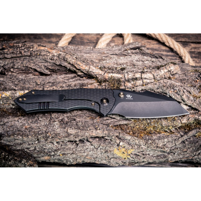 Нож Weknife High-Fin XL, Darkwash, чорний титан (WE24010-1) Винница - изображение 1