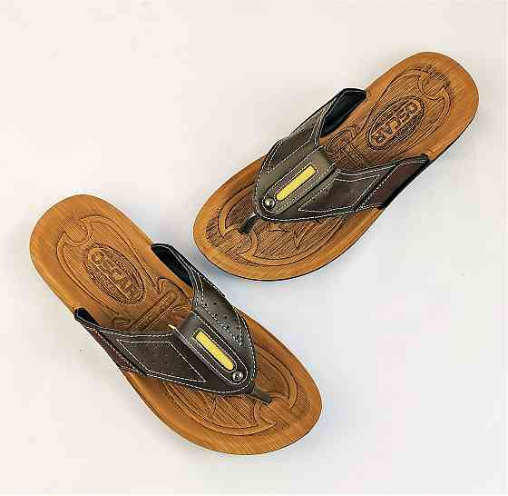 Мужские Шлёпанцы Тапочки Сланцы Вьетнамки Коричневые (размеры: 41,42) Днепр