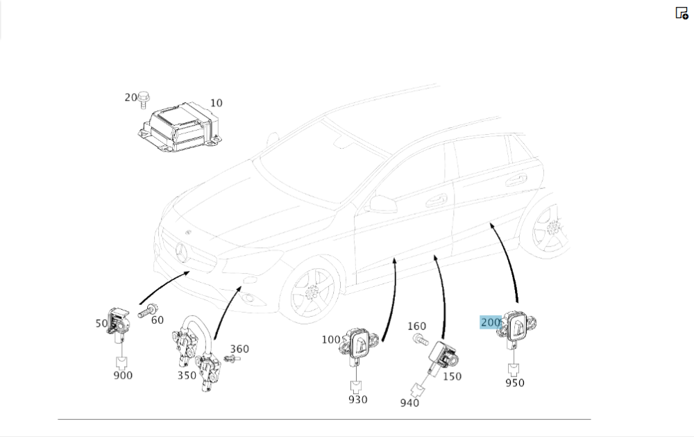 Mercedes-Benz  A1668210351 Датчик тиску дверей G-class W463 ML/GLE W166 GLE Coupe C292 CLA C117 GLA X156 A-class W176 B-class W242 B-class W246 V-clas Одесса - изображение 5
