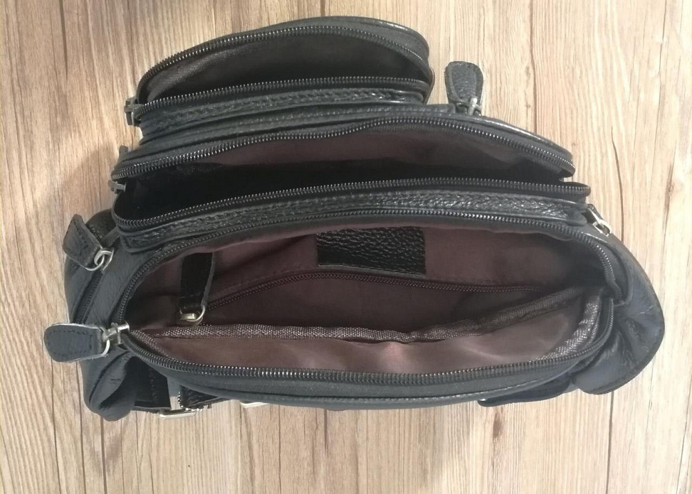 Поясная cумка мужская Vintage 14817 Черная Киев - изображение 7
