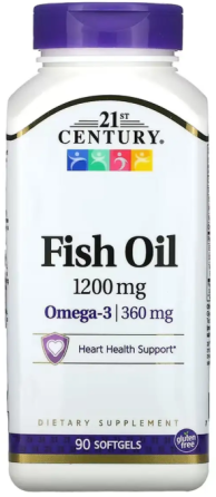 Рыбий жир из омега-3 21st Century Fish Oil 1200 mg 90 гл капс Киев