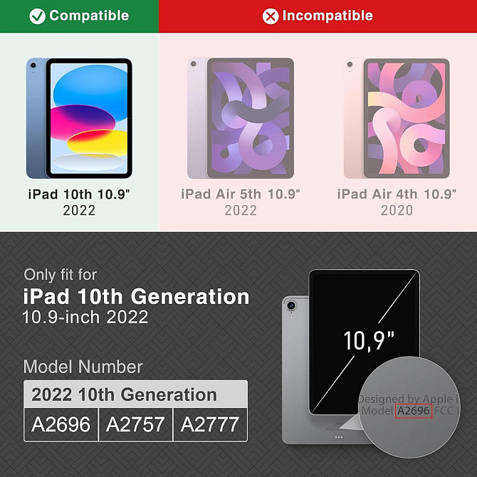 Фирменный чехол KingBlanc для iPad Air 5 2022/Air 4 2020 10.9/iPad 4-го поколения 10.9 / iPad Pro 11 2018 Днепр - изображение 7