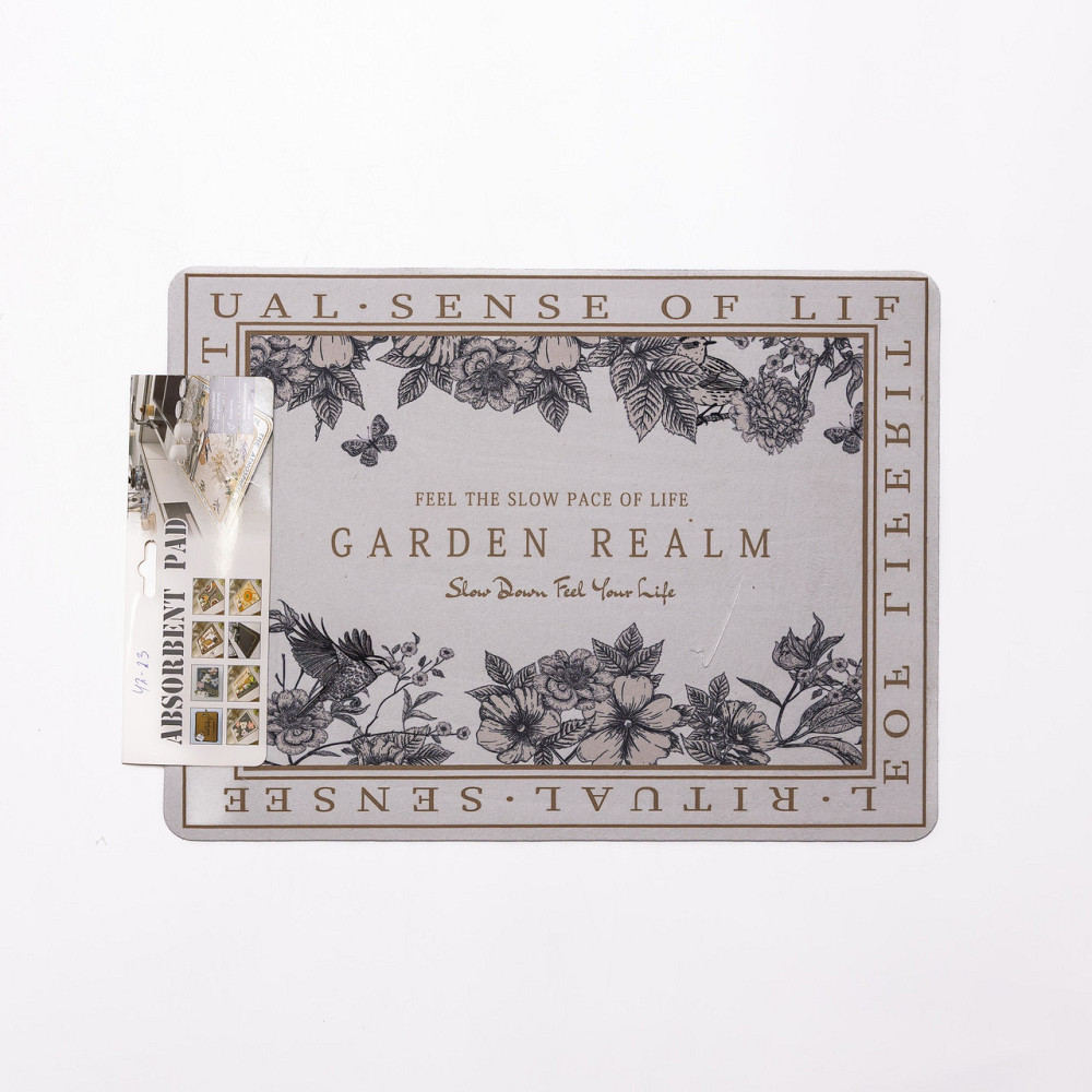 Диатомитовый коврик на кухню для сушки посуды Garden Realm 30×40 (см) HP-42-23 Киев - изображение 3