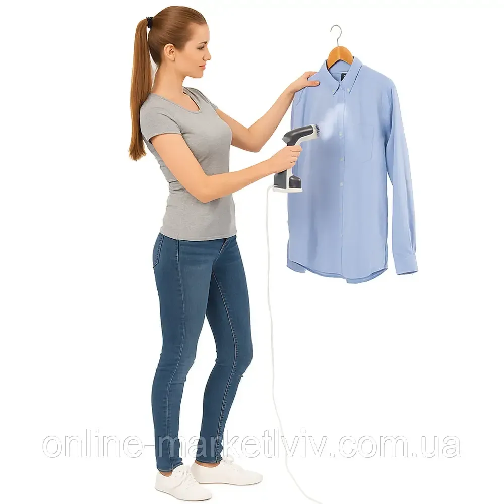 Ручний відпарювач для одягу 2500 Вт,300 мл,від мережі,Zepline ZP-204,Чорний SBR Київ - фото 2