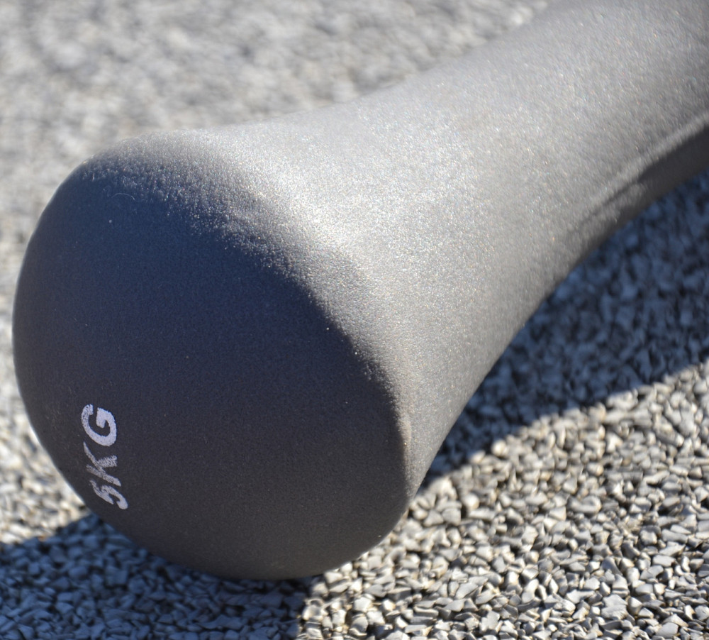 Гантель неопренова PowerPlay 4126 Spartacus 5 кг. Сіра (1шт.) Каменское - изображение 8