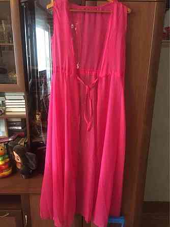 Пляжный халат из шифона женский розовый Киев