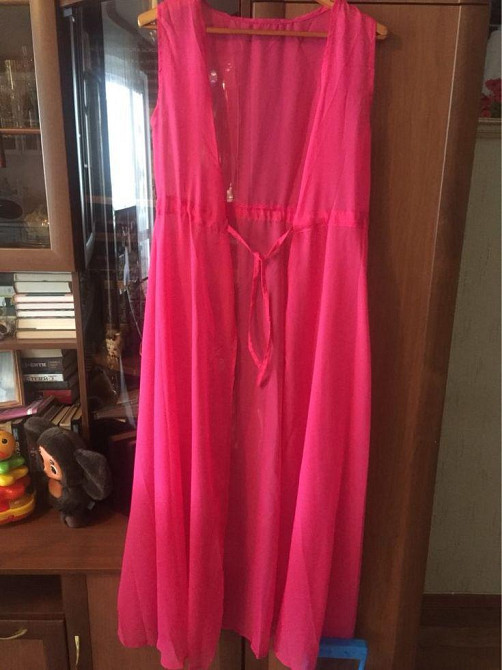 Пляжний халат із шифону жіночий рожевий Київ - фото 2