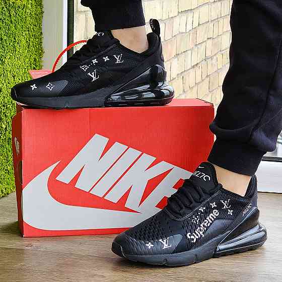 Кроссовки Nike 270 Мужские Черные Найк с Амортизацией Тканевые Сеточка Летние (размеры: 41,42,43,44,45) - 110 Днепр