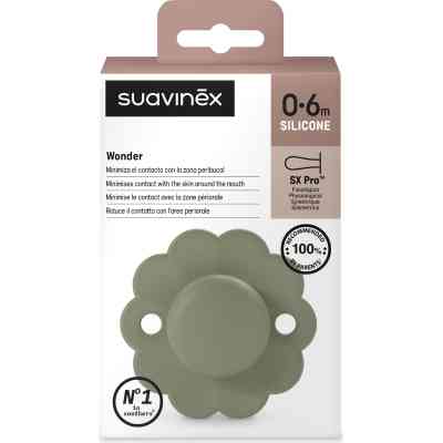 Пустышка Suavinex Wonder физиологическая, 0-6 мес. зеленая (308379) Винница