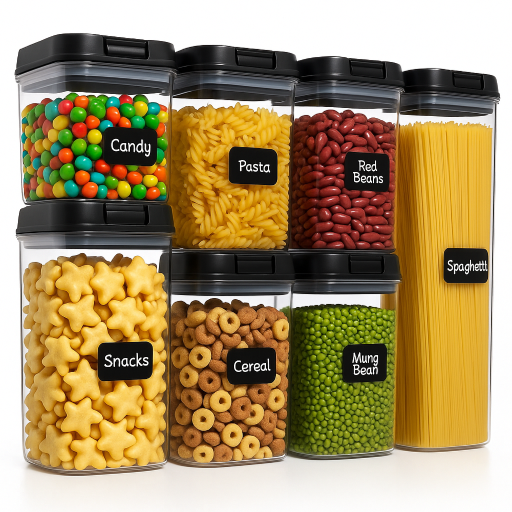 Прозорі контейнери для сипучих продуктів FOOD Storage Container Set, Диспенсер для круп з відділеннями ZW-66 Львів - фото 18