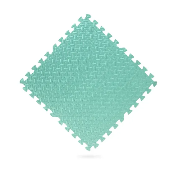 Мат-пазл товщиною 1 см розмір 60х60см 6 частин EVA бірюзовий Спортивні мати Київ