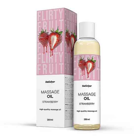 Розпродаж!!! Масажна олія Satisfyer Massage Oil Strawberry 250 мл (термін 30.04.2027) Sex Aura Київ