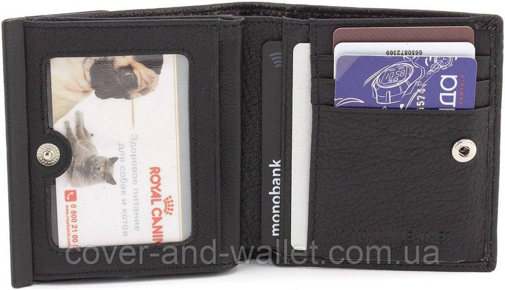 Маленький женский бумажник из натуральной кожи бордового цвета ST 209 Черный Киев - изображение 3