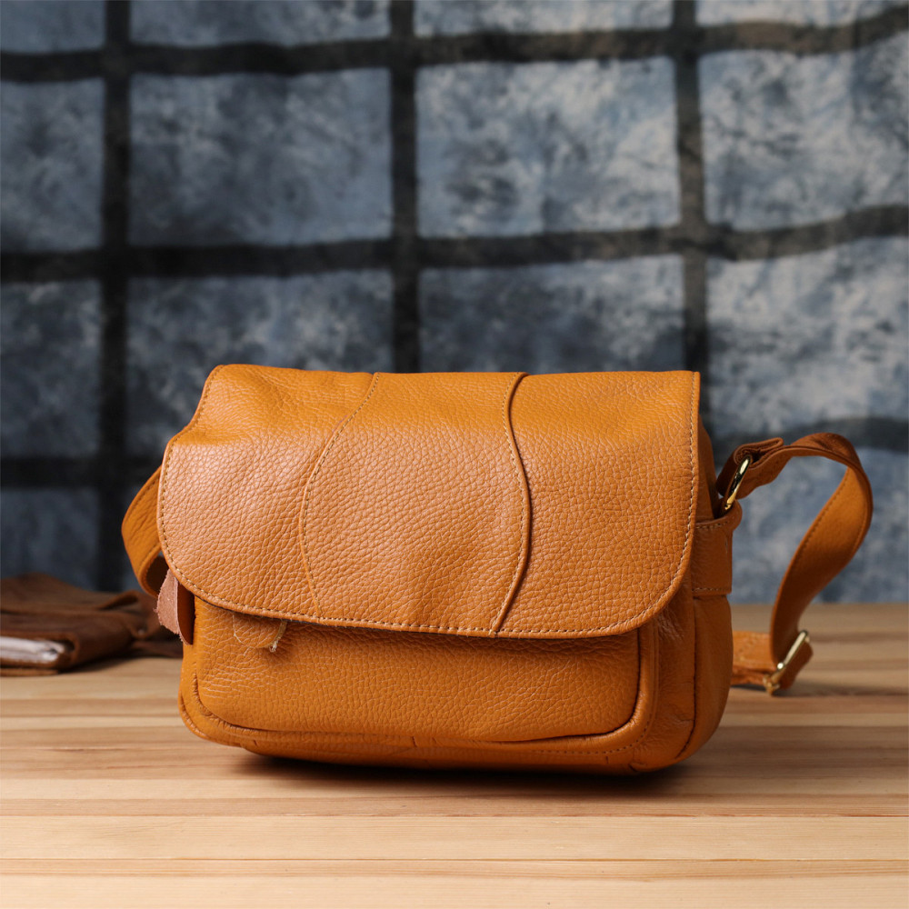 Вместительная повседневная сумка из натуральной кожи для женщин Vintage 22968 Рыжий Киев - изображение 10