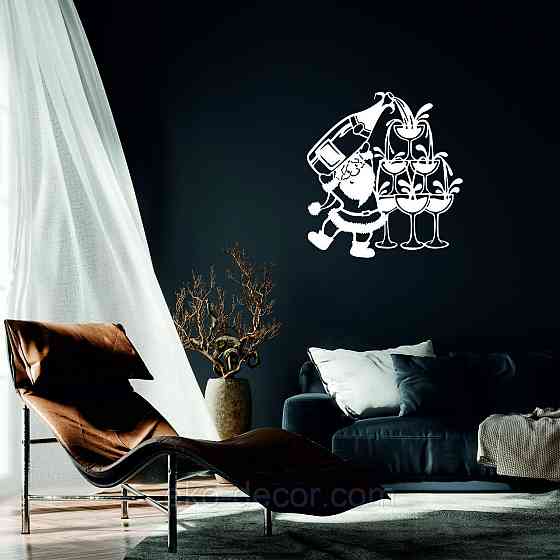 Декоративное настенное Панно «Дед Мороз», Декор на стену 70*65 см Киев