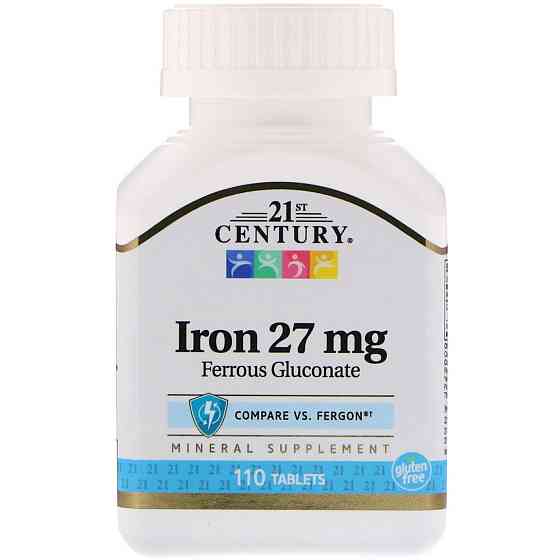 Железо 21st Century Iron 27 mg 110 Tablets Луцк