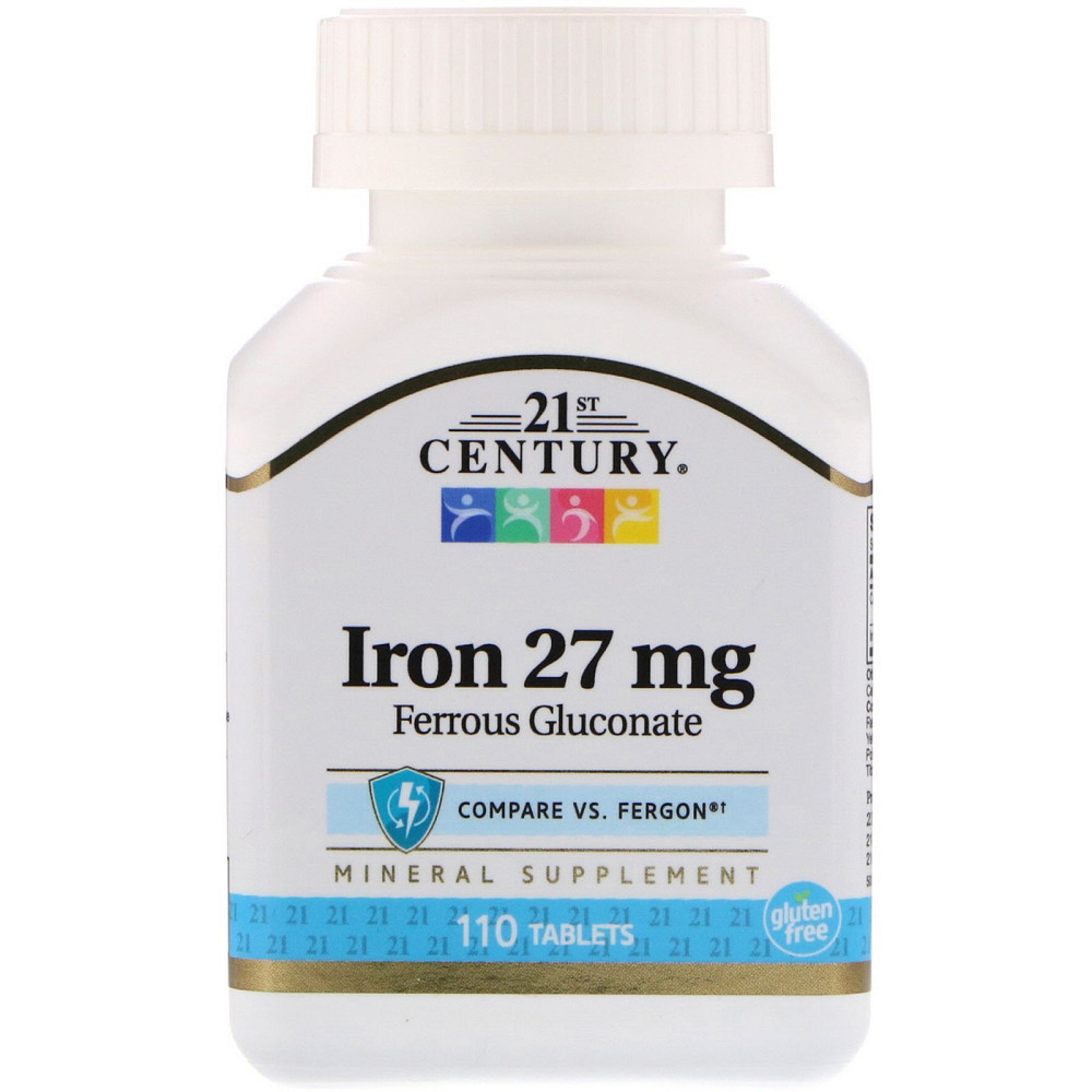 Железо 21st Century Iron 27 mg 110 Tablets Луцк - изображение 1