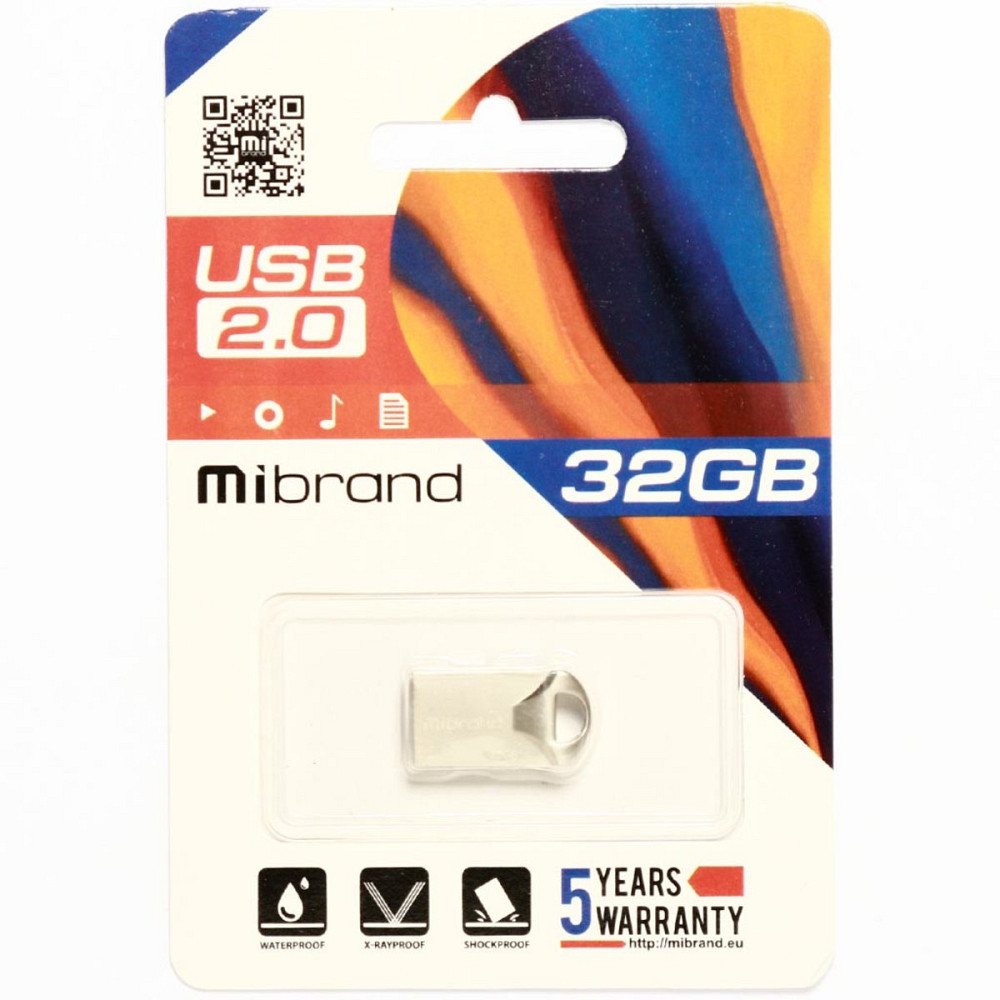 Flash Mibrand USB 2.0 Hawk 32Gb Silver Киев - изображение 2